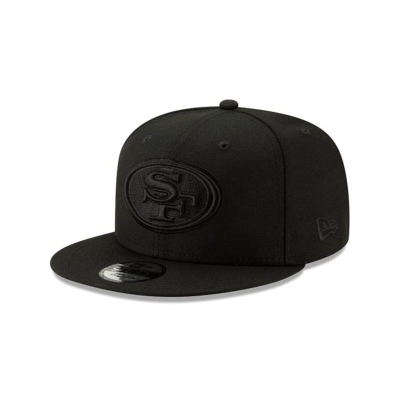 San Francisco 49ers Gorra | New Era NFL Basic Black On Black 9fifty Snapback Cap Mexico - Negros